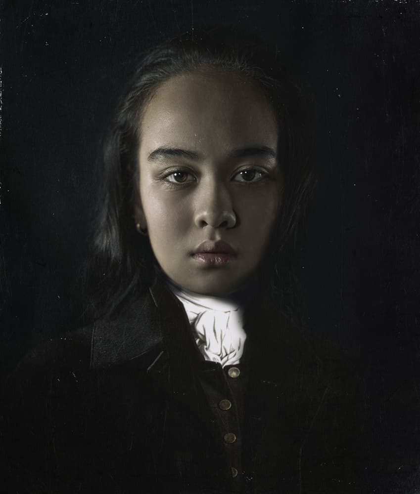 Elegant Period Portrait by Svetlana Melik-Nubarova — canvas wall art