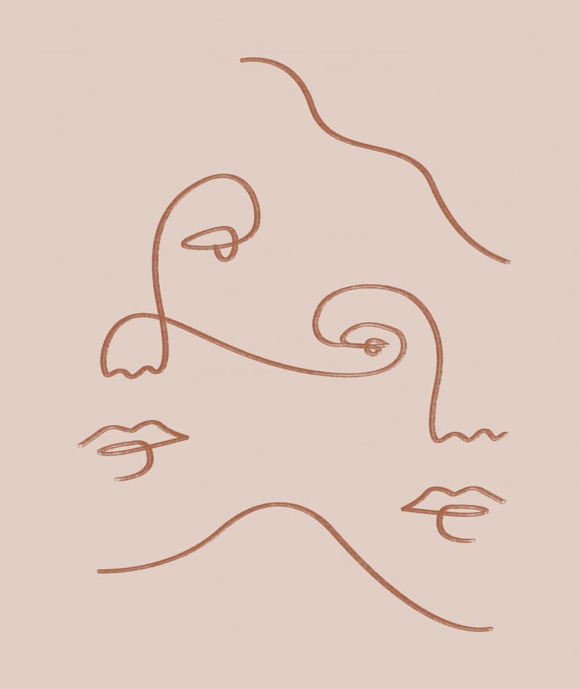 Modern Abstract Faces by Kit Agar — canvas wall art