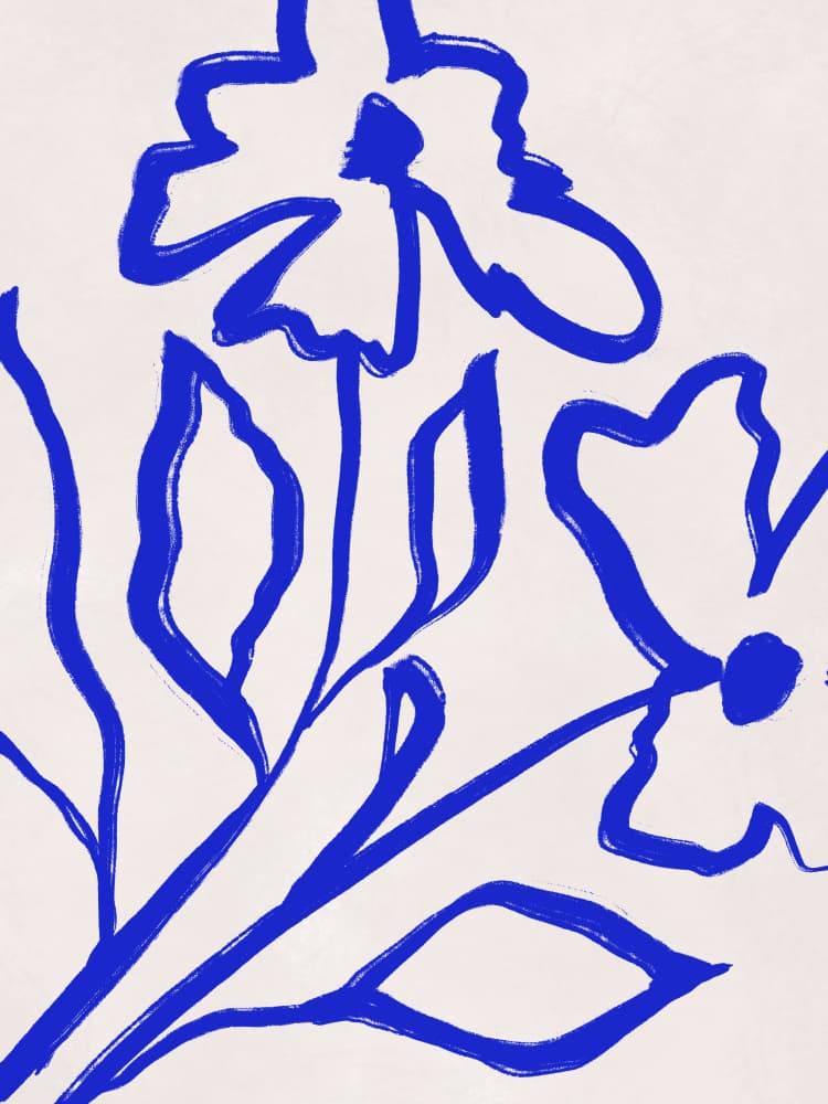Floral Brushstrokes by Treechild — canvas wall art