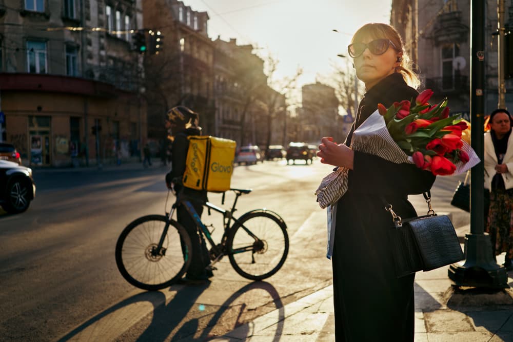 Golden Hour City Life by Denis Malciu — canvas wall art
