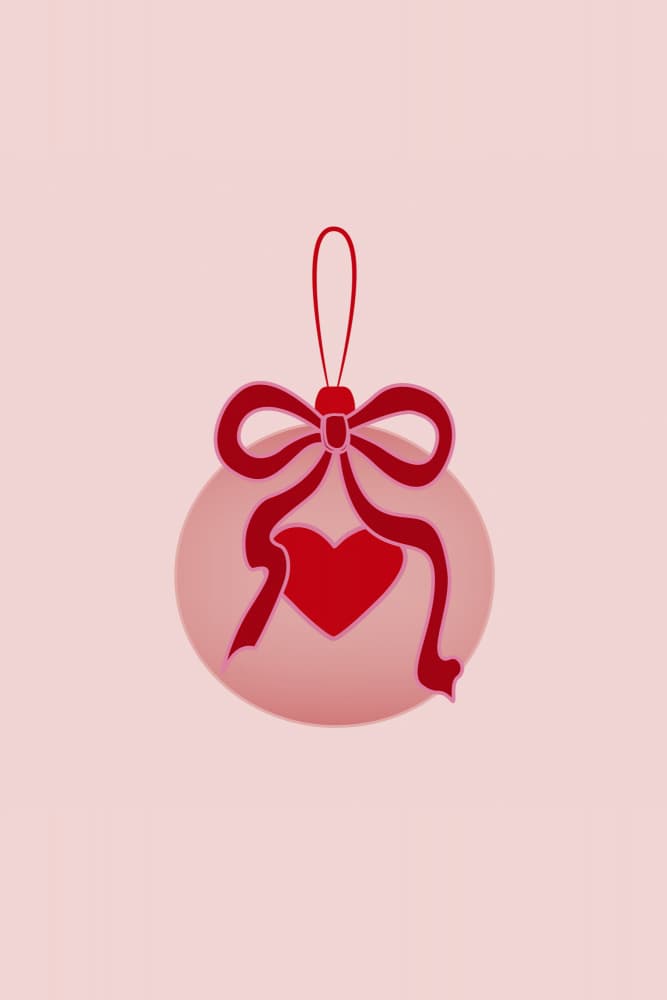 Pink Heart Ornament by Karen Menzenbach — canvas wall art