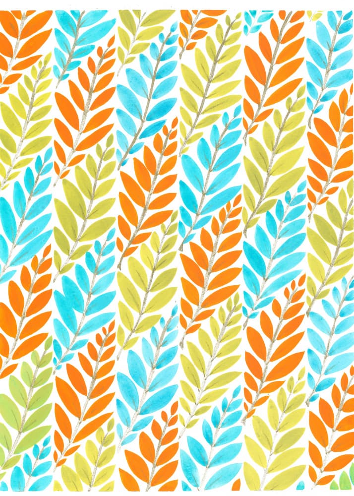 Colorful Leaf Harmony by Isabelle Brent — canvas wall art