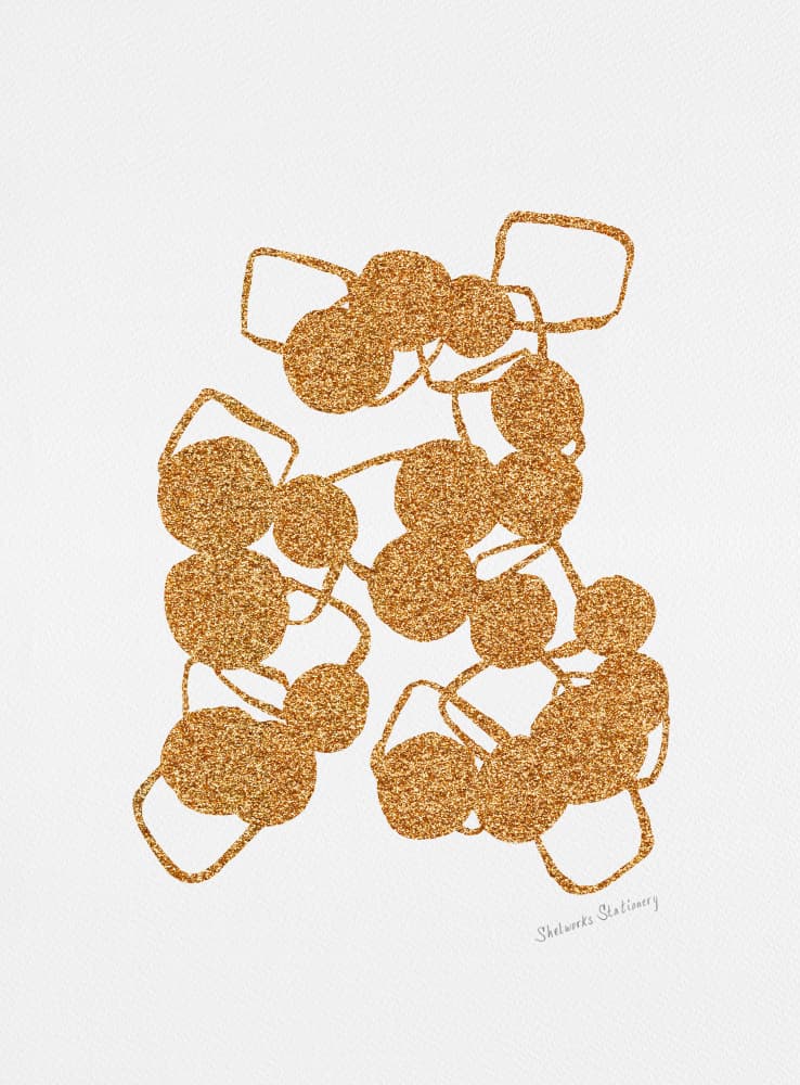 Abstract Golden Forms by Michele Channell — canvas wall art