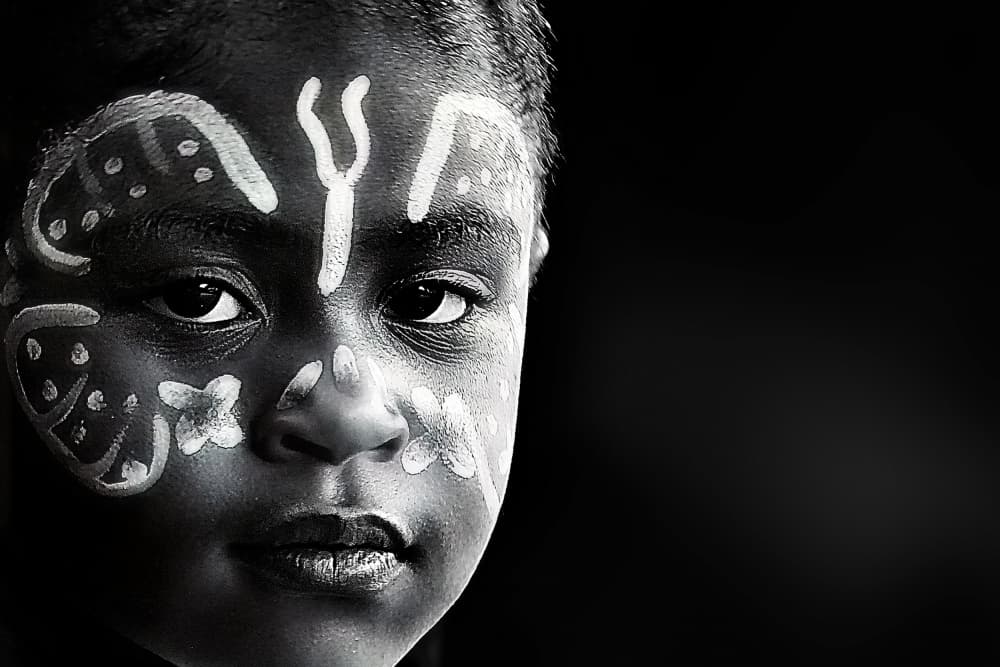 Cultural Child Portrait by Michael Burlak — canvas wall art