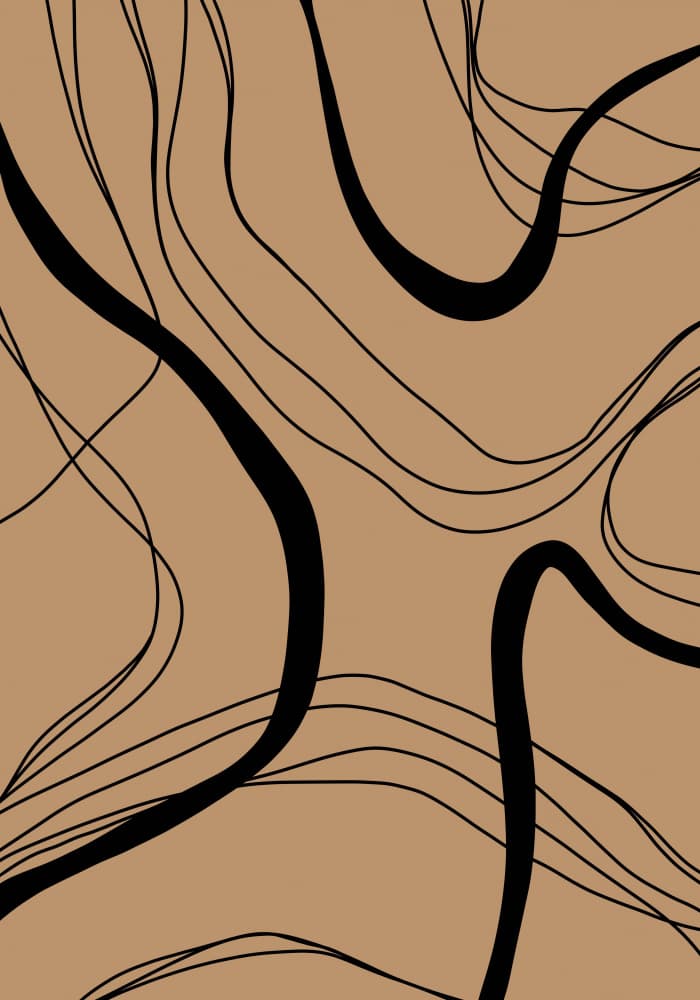 Modern Wavy Abstract by Veronika Boulová — canvas wall art