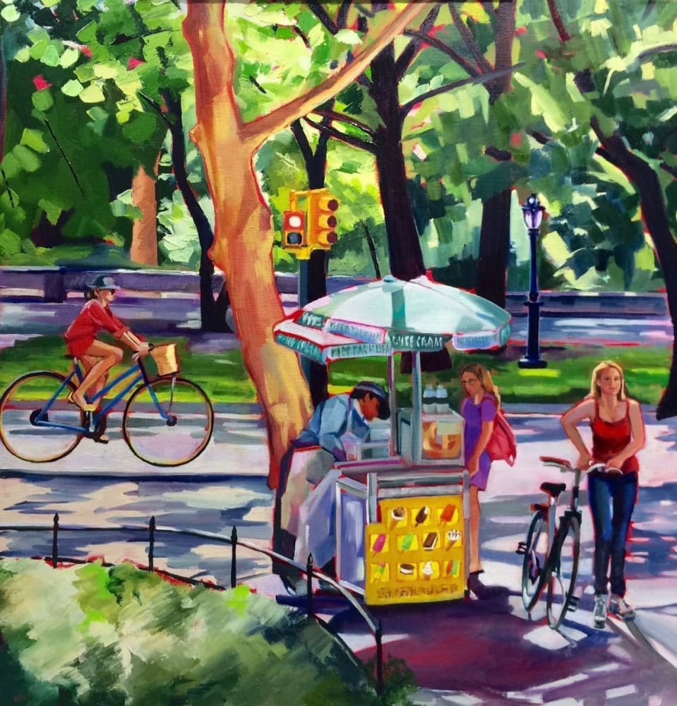 City Park Refreshments by Maxine Shore — canvas wall art