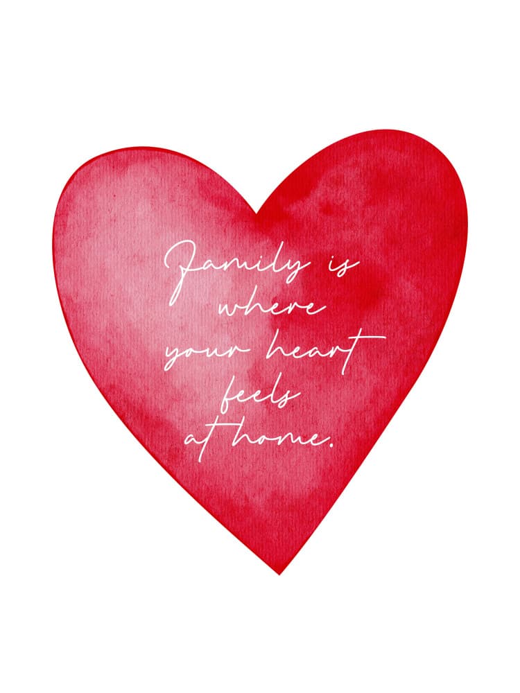Family Heart Home by Ohkimiko — canvas wall art