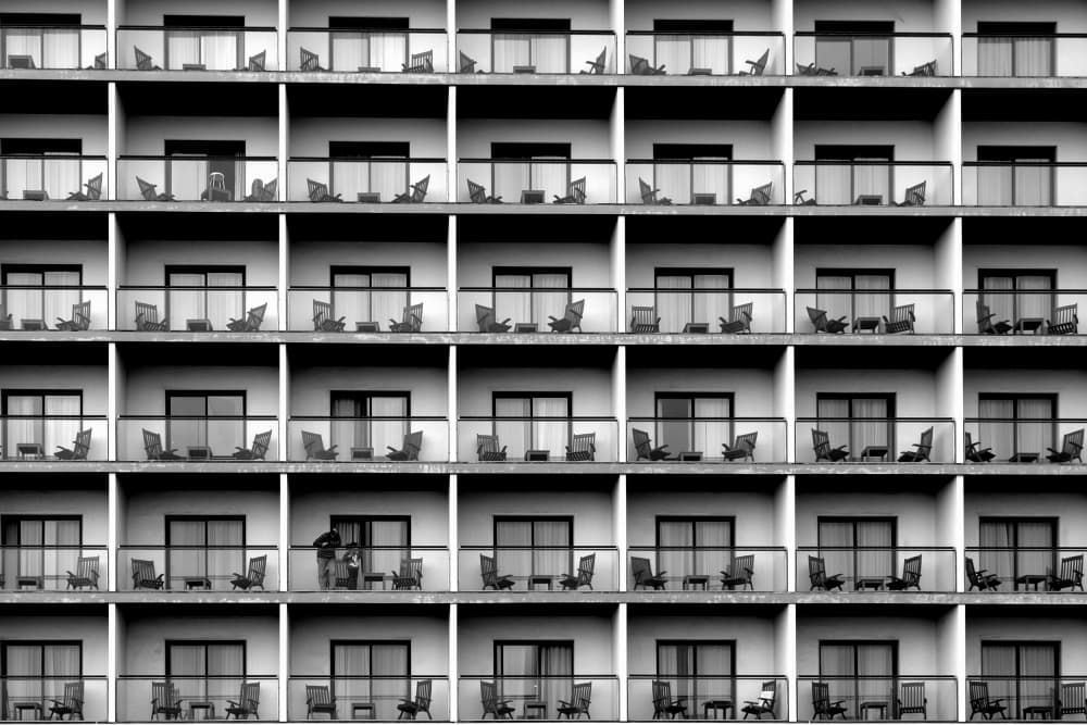 Urban Balcony Grid by Paulo Medeiros — canvas wall art