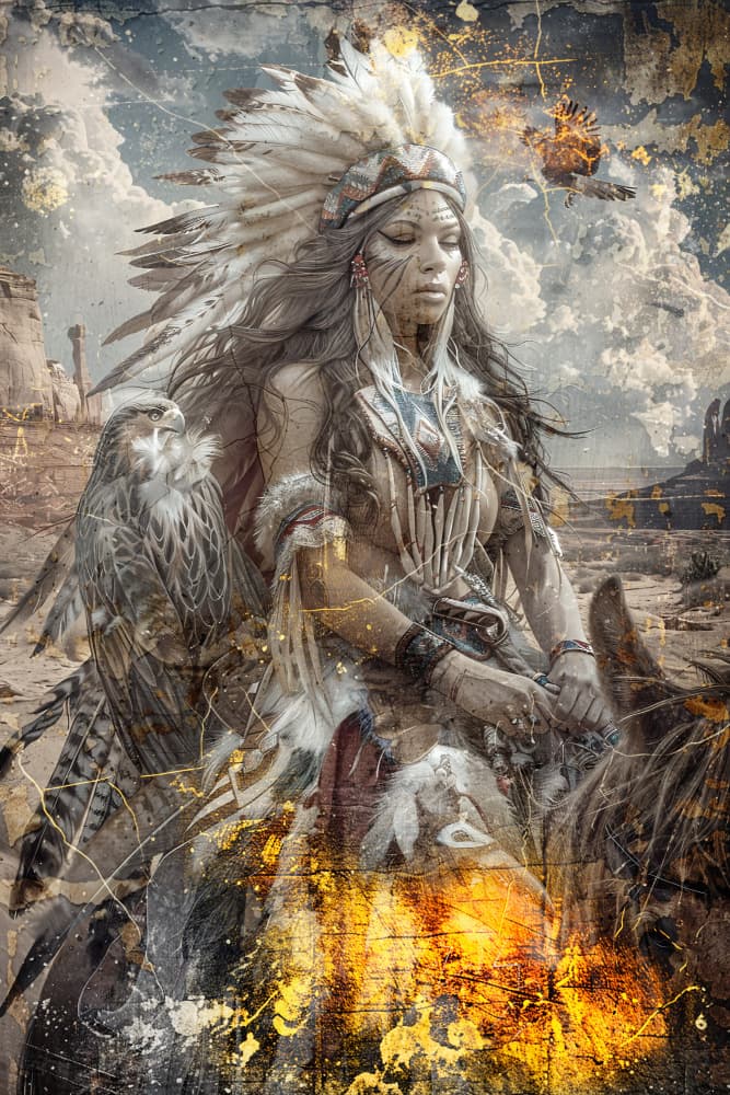 Native Spirit Rider by Rafal Kulik — canvas wall art