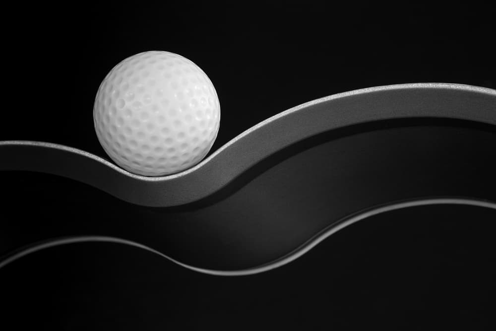 Golf Ball Curves by Jacqueline Hammer — canvas wall art