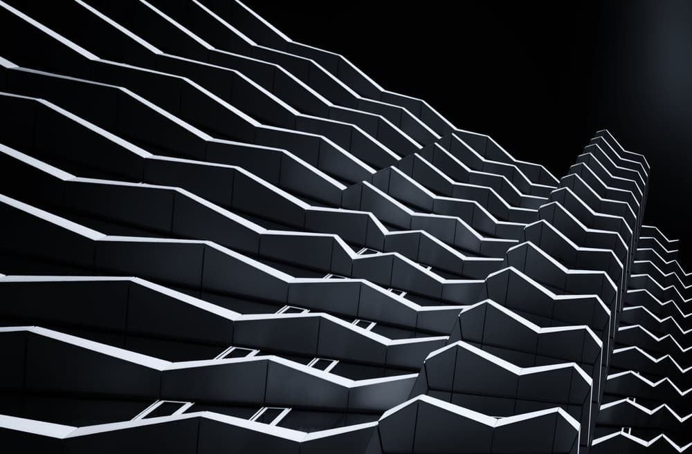 Modern Zigzag Architecture by Jeroen van de Wiel — canvas wall art