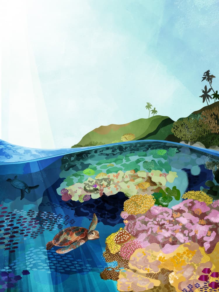 Underwater World by Goed Blauw — canvas wall art