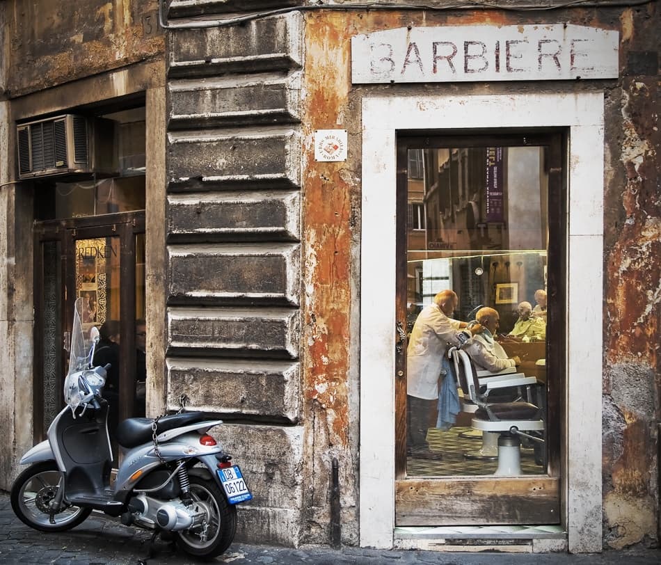 Traditional City Barber by Stefan Nielsen — canvas wall art