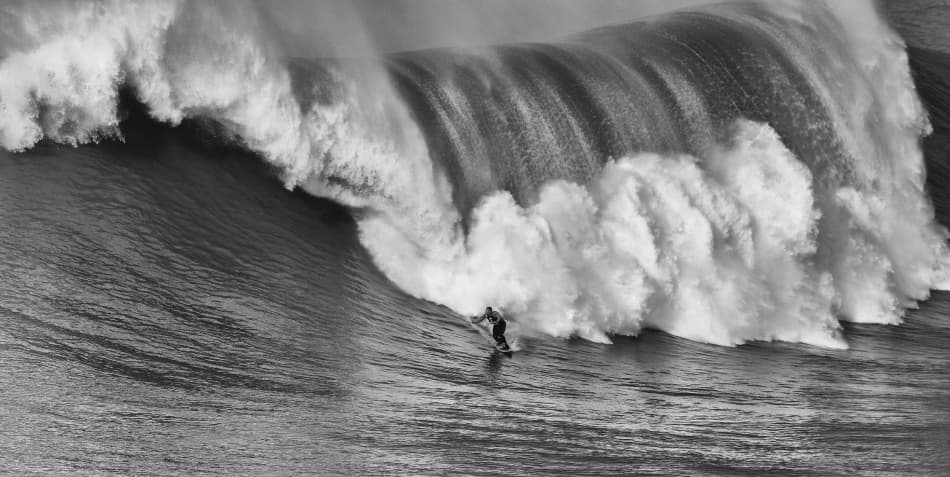 Giant Wave Surfing by Paulo Nogueira — canvas wall art