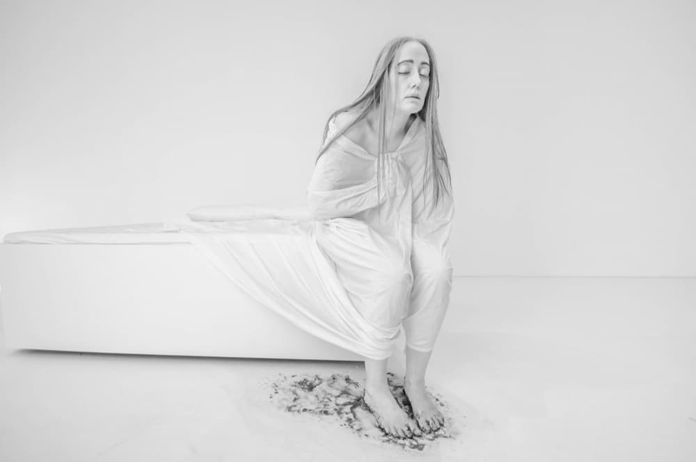 Conceptual White Portrait by Joshua Raif — canvas wall art