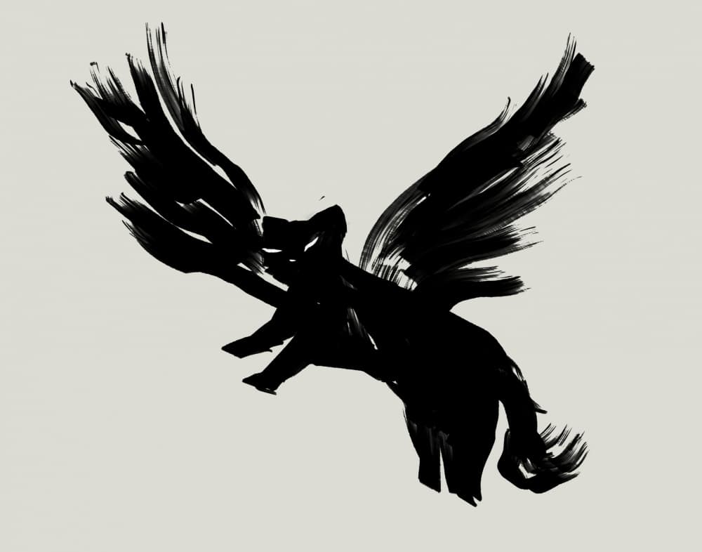 Soaring Mythical Beast by Josie George — canvas wall art