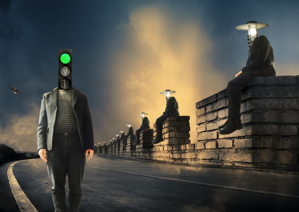 Green Light Decision Road by Biao Huang — canvas wall art