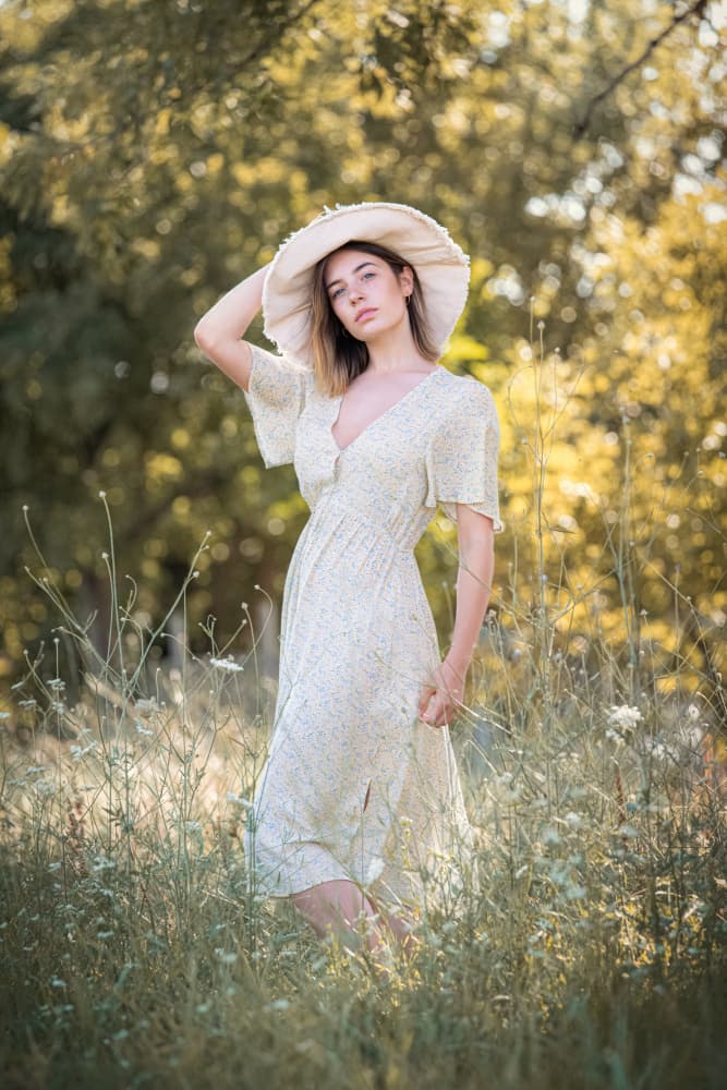 Woman In Golden Meadow by Tanya Markova — canvas wall art