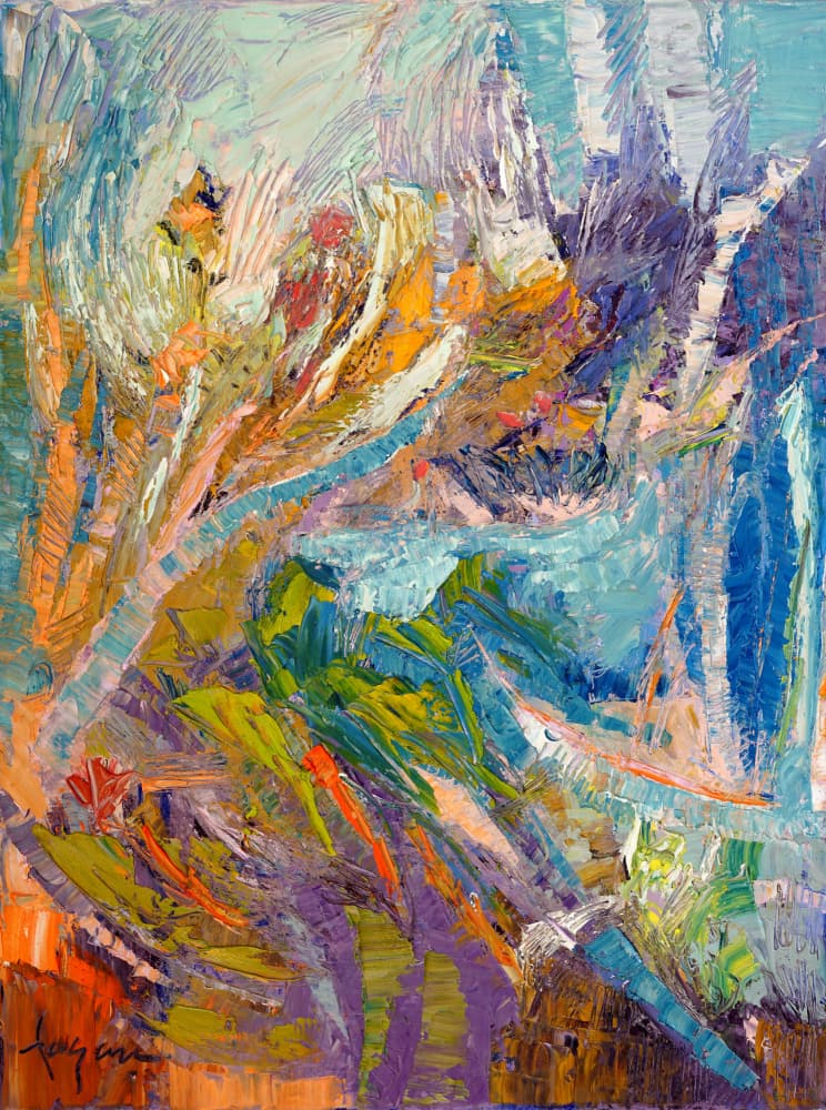 Indigo Abstract by Dorothy Fagan — canvas wall art