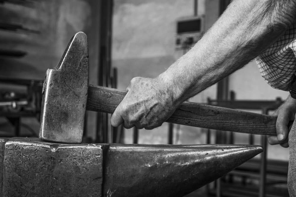 Blacksmith's Working Hands by Gianni Annibale — canvas wall art
