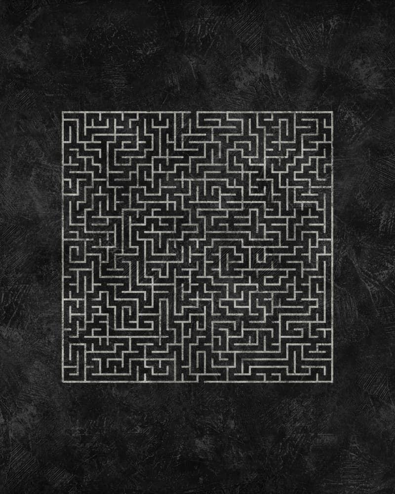 Intricate Maze Challenge by Ema Paraschiv — canvas wall art