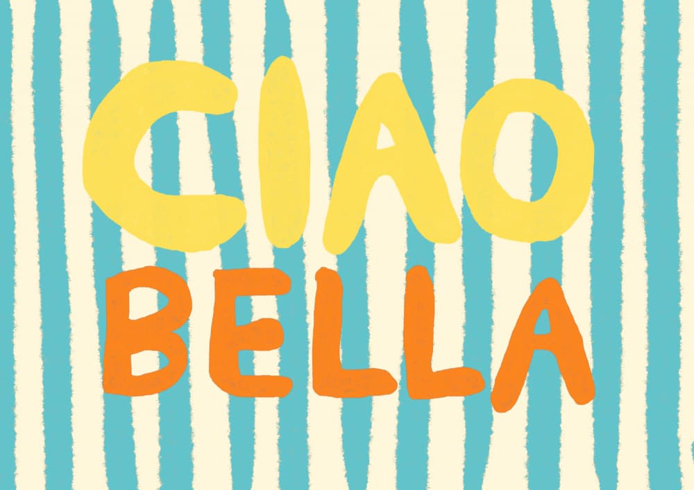 Cheerful Ciao Bella by Studio Dolci — canvas wall art