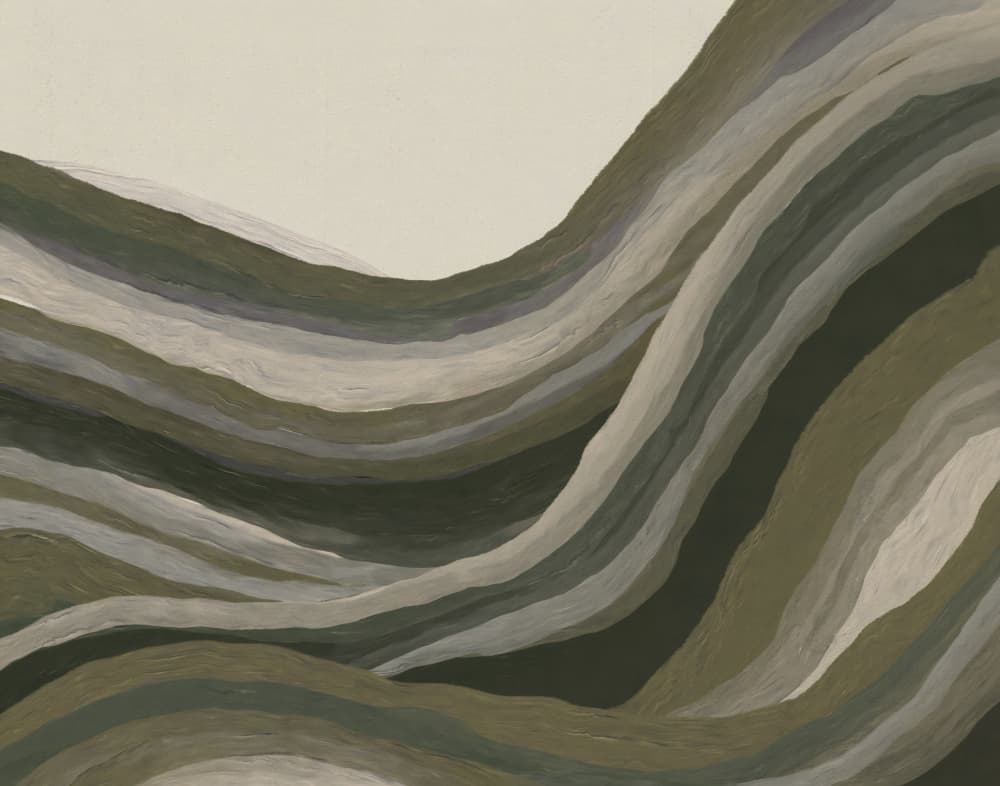 Muted Flowing Layers by Josie George — canvas wall art