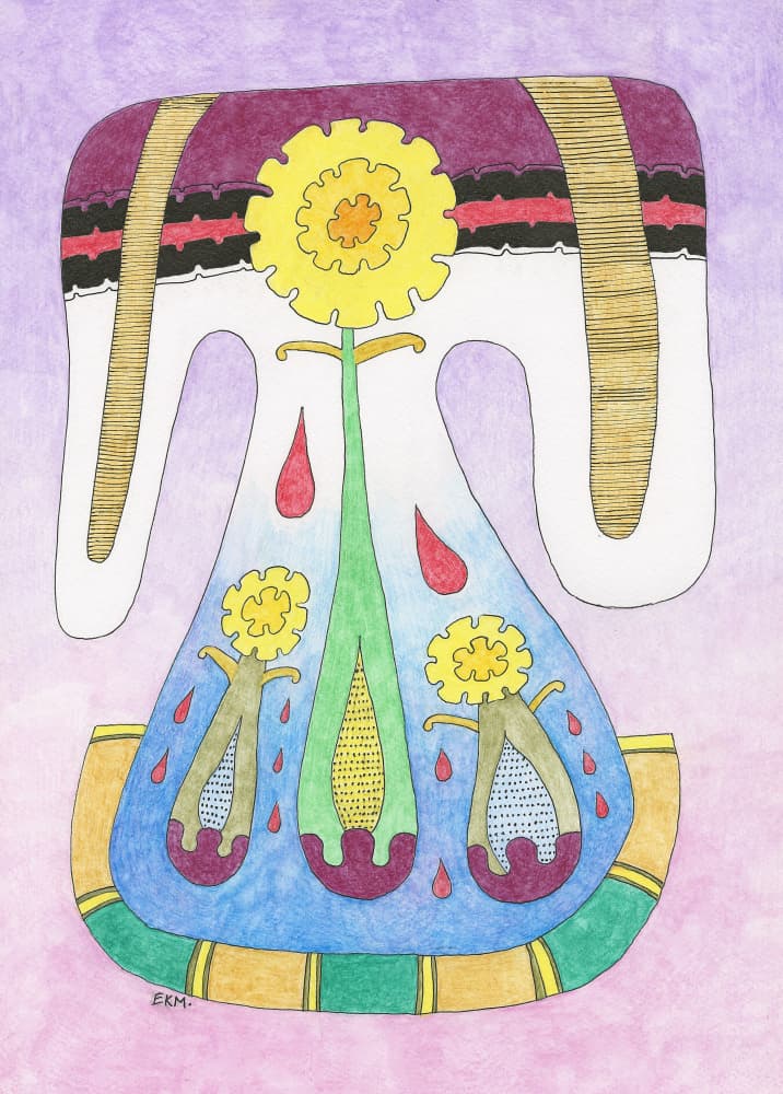 Vibrant Organic Shapes by Elena Khomutova-Miller — canvas wall art