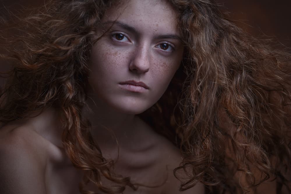 Freckled Beauty Portrait by Carine Belzon — canvas wall art