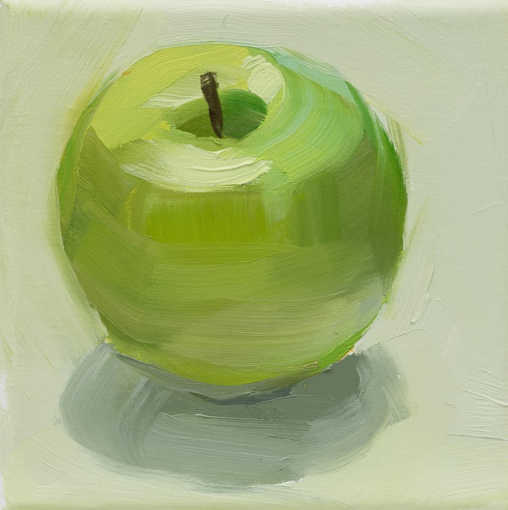Green Apple by Jenny Westenhofer — canvas wall art
