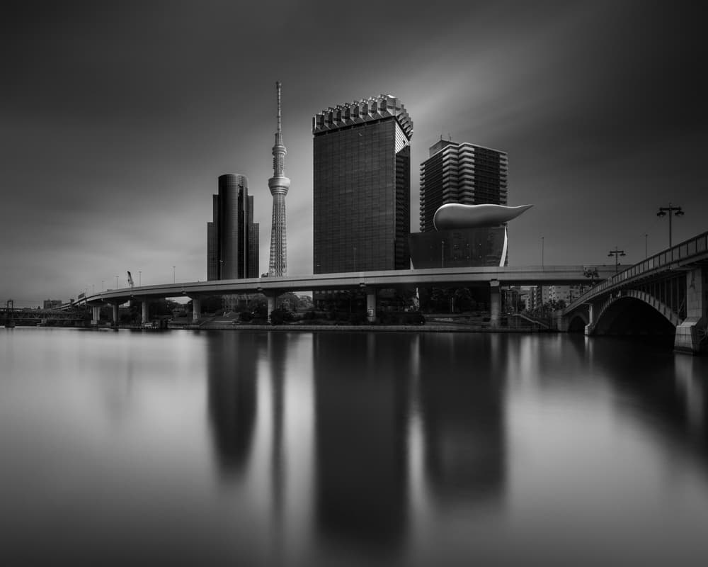 Tokyo Skyline Reflection by Yoshihiko Wada — canvas wall art