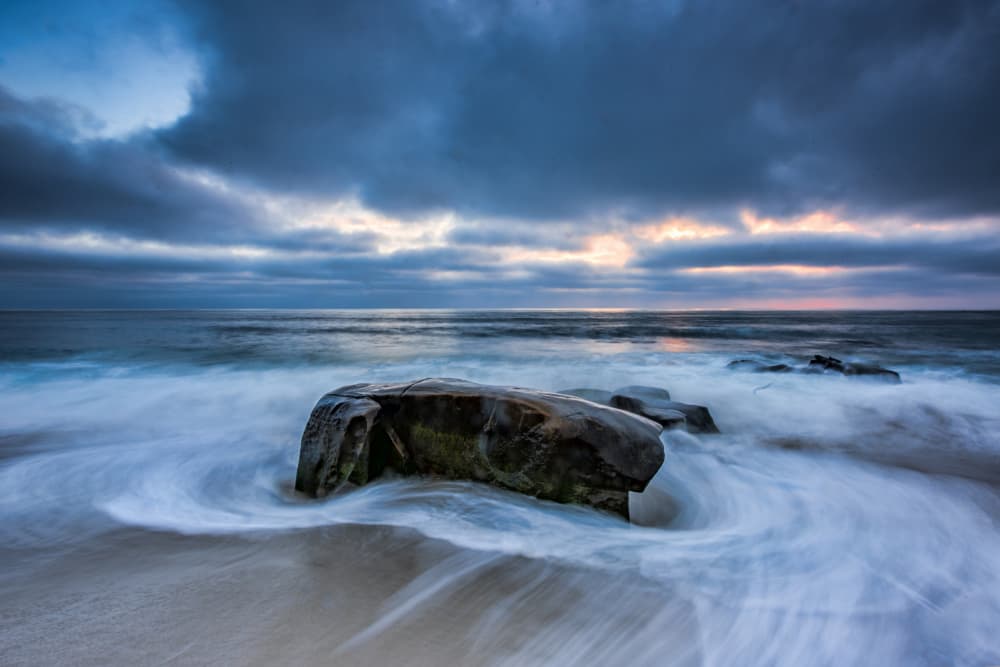 Twilight Ocean Swirl by Jay Zhu — canvas wall art