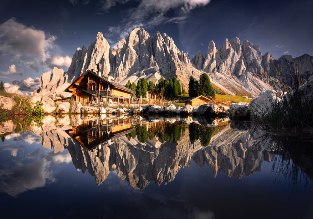 Alpine Lake Reflections by Karol Nienartowicz — canvas wall art