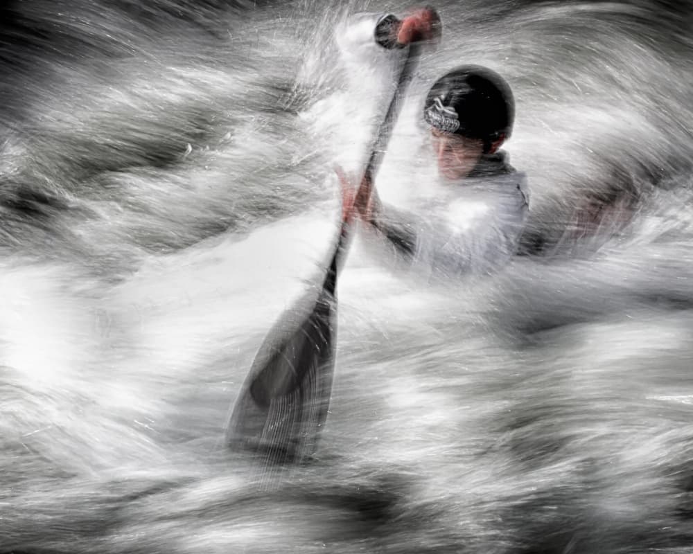 Whitewater Action Blur by Dusan Ignac — canvas wall art