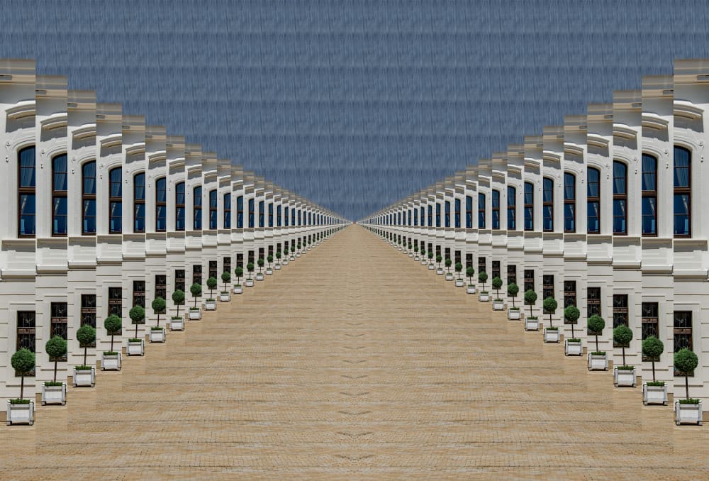Endless Architectural Perspective by Miro Susta — canvas wall art