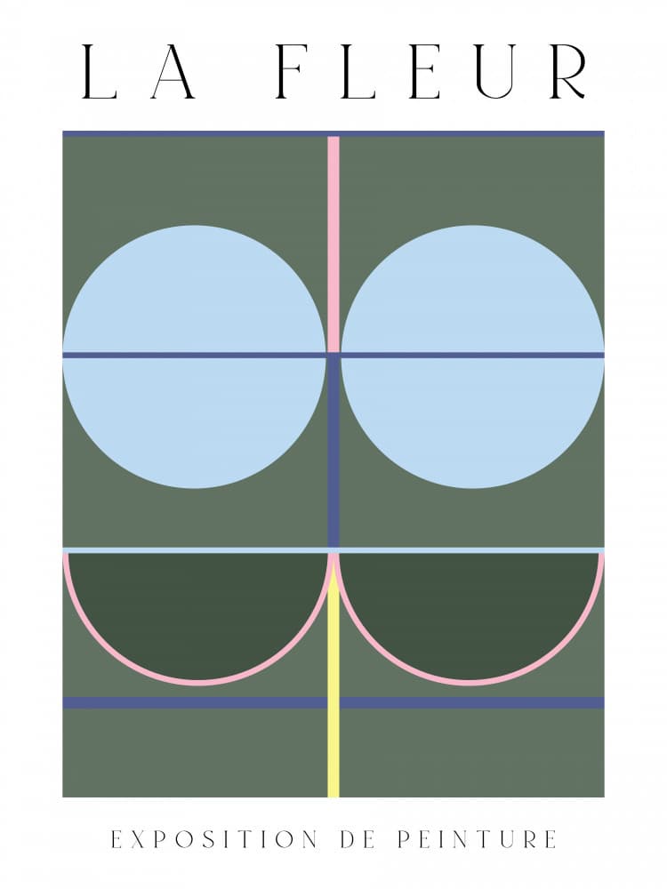 La Fleur Geometric Abstract by The Printable Studio — canvas wall art