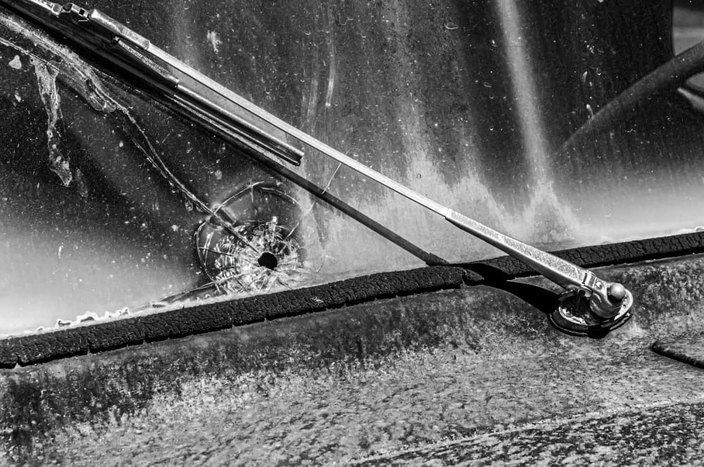 Shattered Windshield Detail by Andrew Beavis — canvas wall art