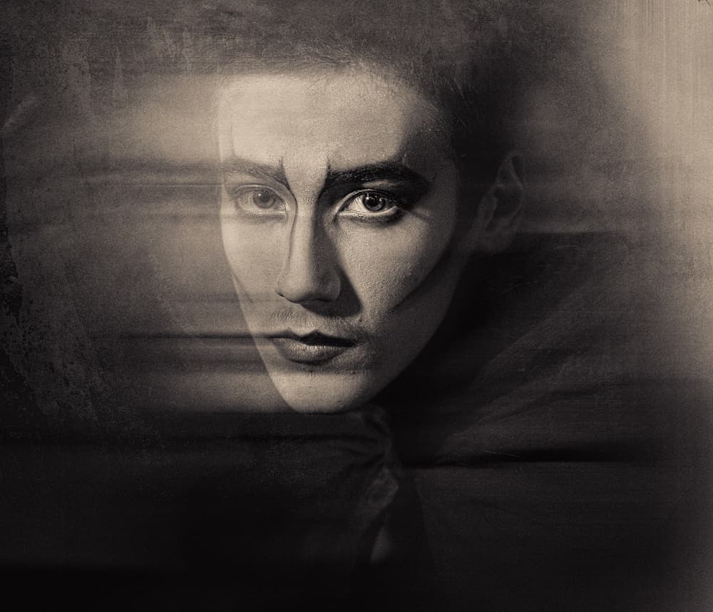 Enigmatic Dark Gaze by Svetlana Melik-Nubarova — canvas wall art