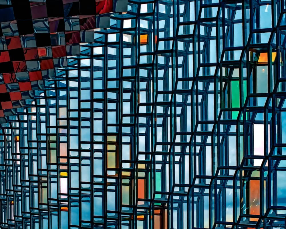 Modern Geometric Grid by Rodrigo Marin — canvas wall art