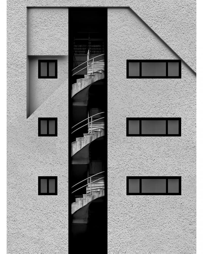 Geometric Spiral Ascent by Arastoo Qadermazi — canvas wall art