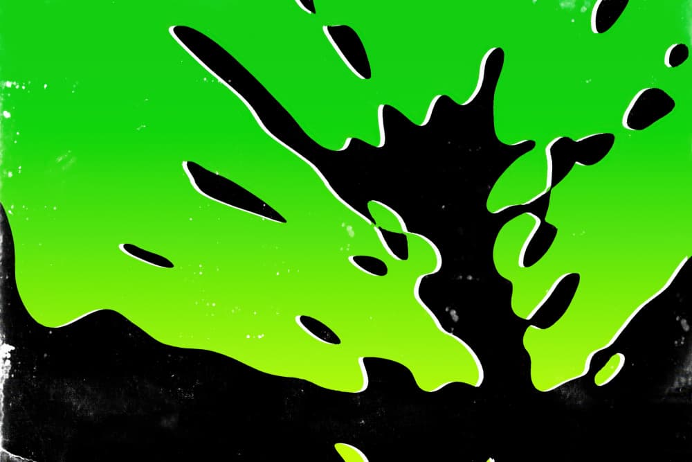 Dynamic Green Splash by Rafal Kulik — canvas wall art