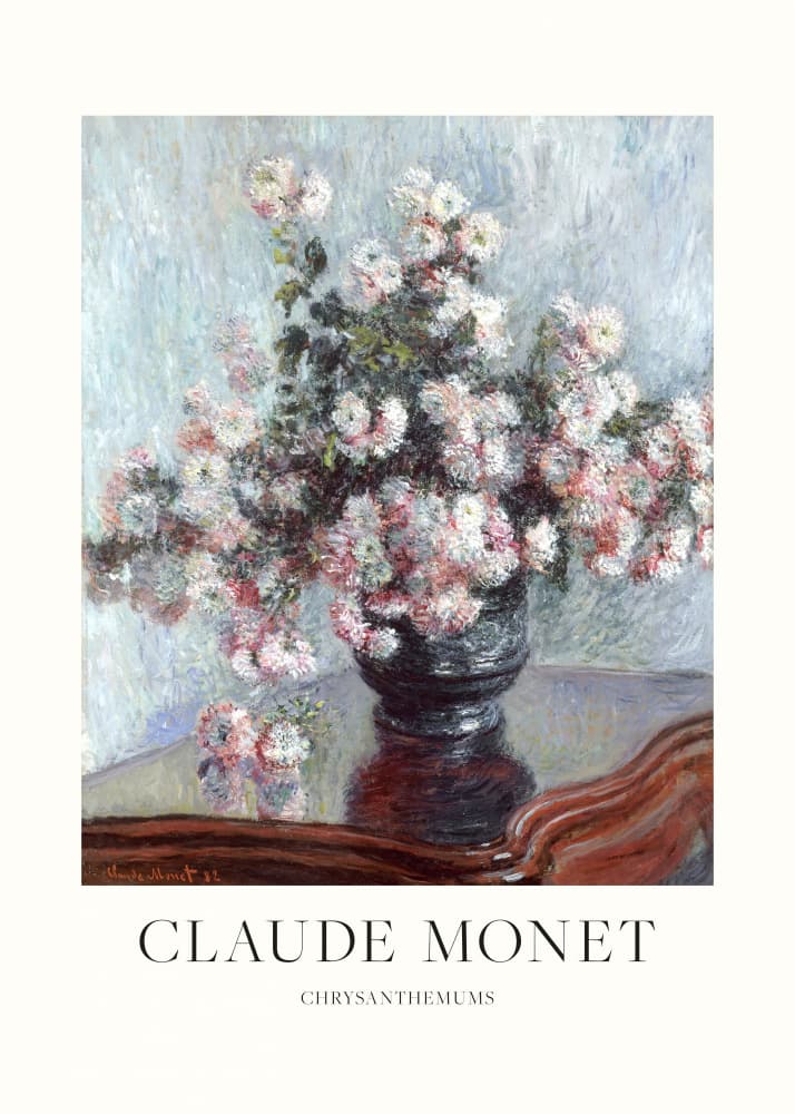 Chrysanthemums by Claude Monet — canvas wall art