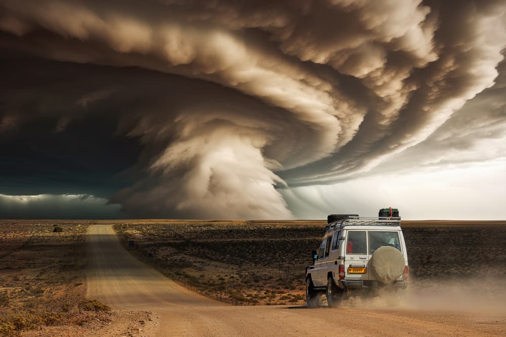 Supercell Desert Journey by Marcel Egger — canvas wall art