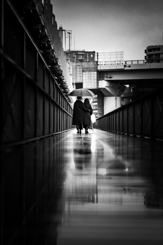 Rainy City Walk by Kenichiro Tsukada — canvas wall art