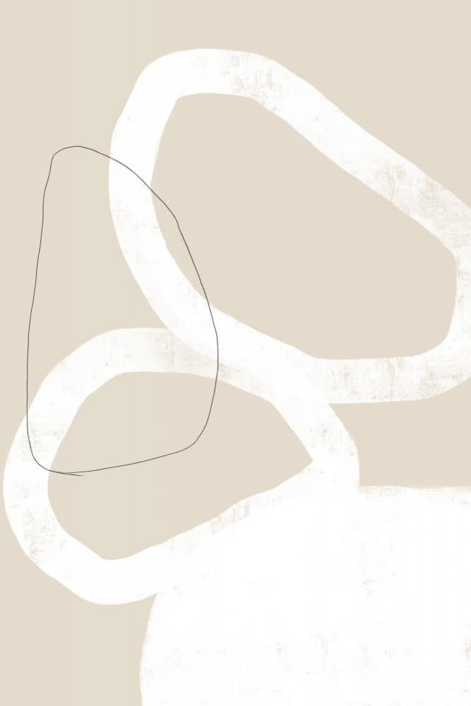 Intertwined Organic Shapes by uplusmestudio — canvas wall art