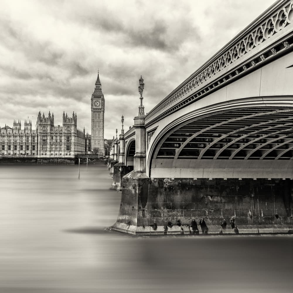 Big Ben Westminster Bridge by Hardik Pandya — canvas wall art