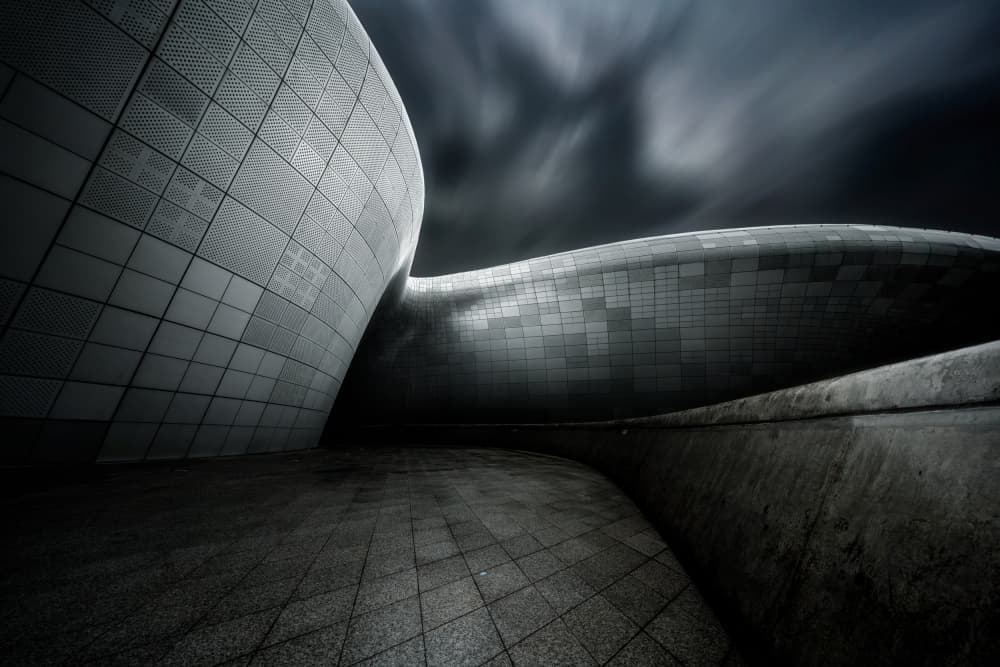 Sleek Modern Architecture by Amatou T — canvas wall art