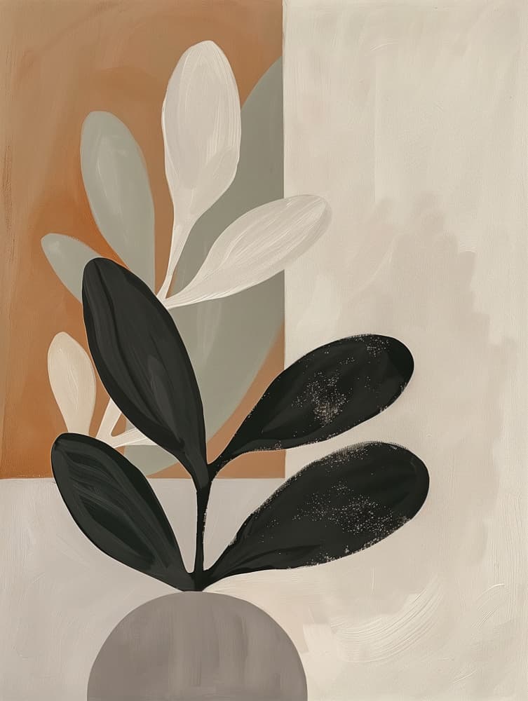 Modern Botanical Forms by SHANDU — canvas wall art