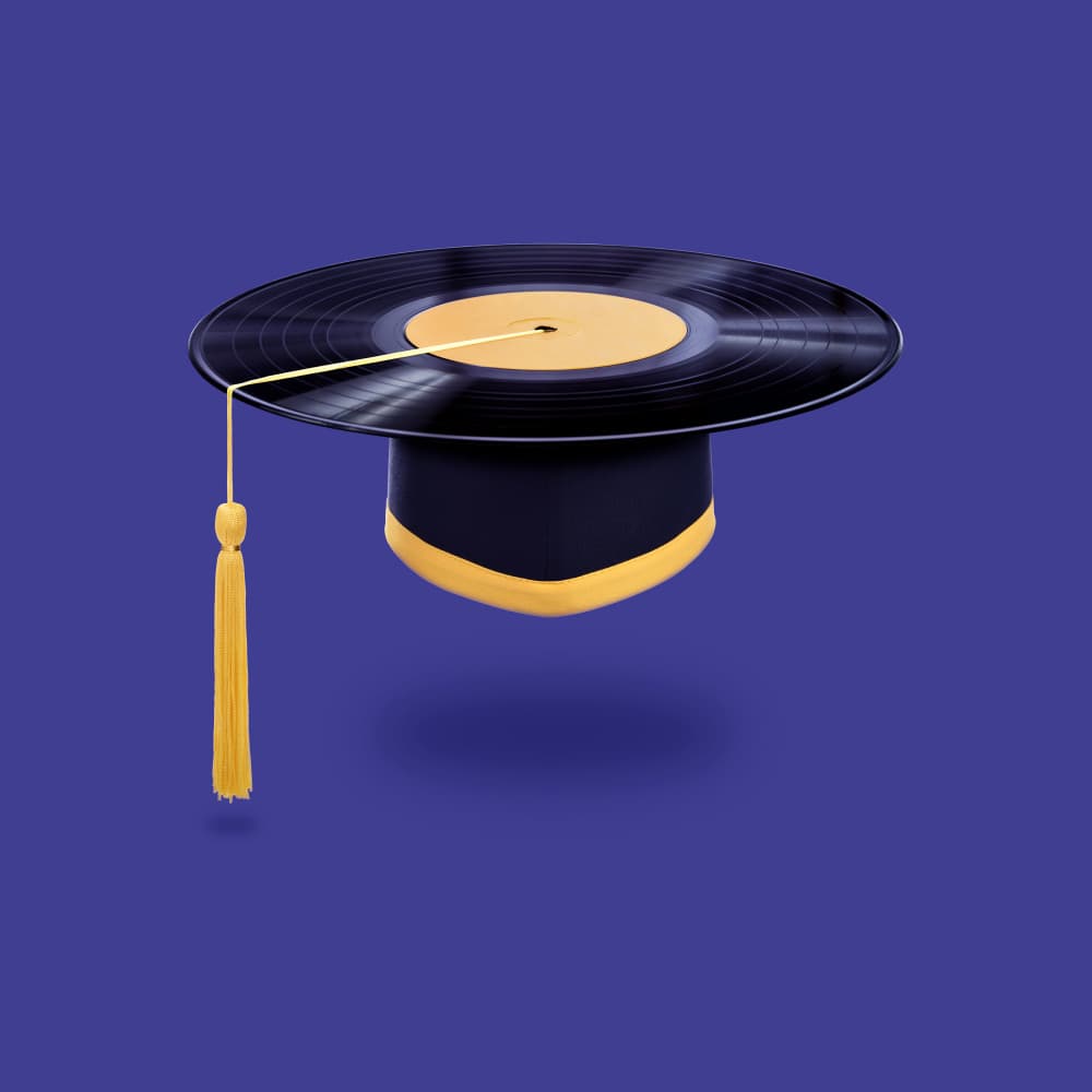 Music Graduation Cap by Artem Pozdniakov — canvas wall art