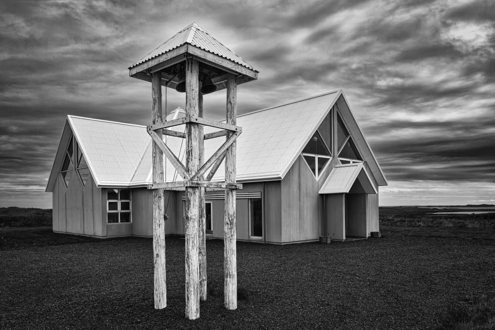 Dramatic Church Landscape by Andreas Klesse — canvas wall art